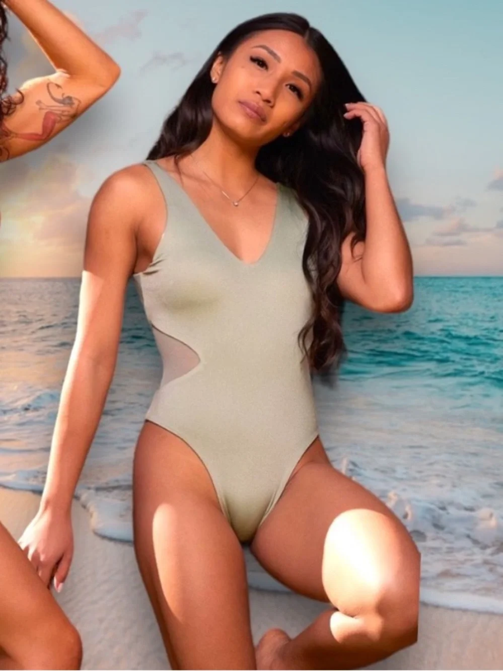 NWT BuffBunny Vitamin Sea Mojito one piece swimsuit sz M